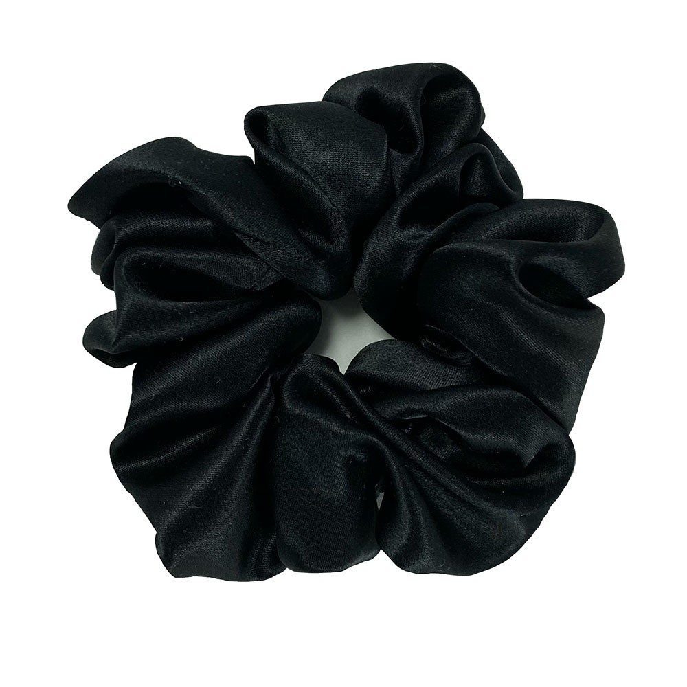 Scrunchie jedwabna Premium - czarna | BoMoye