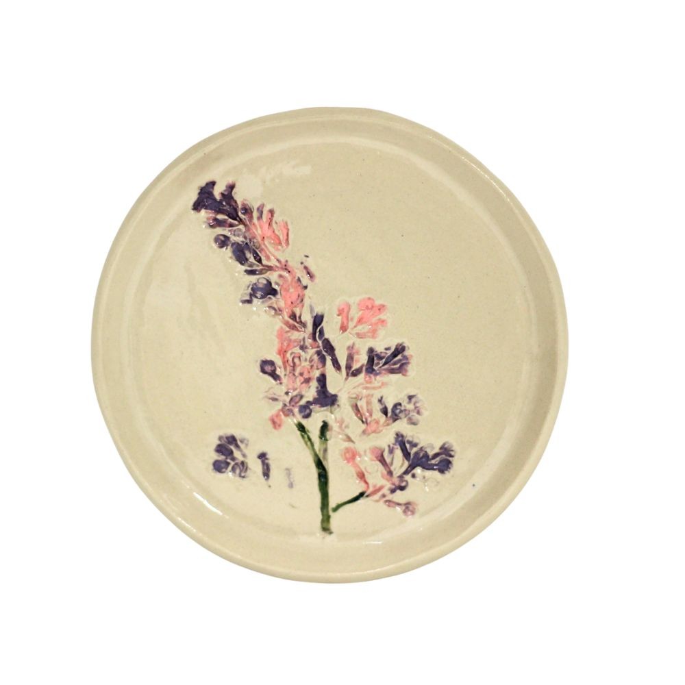 Ceramiczny talerzyk - podstawka z kwiatami bzu | Senua