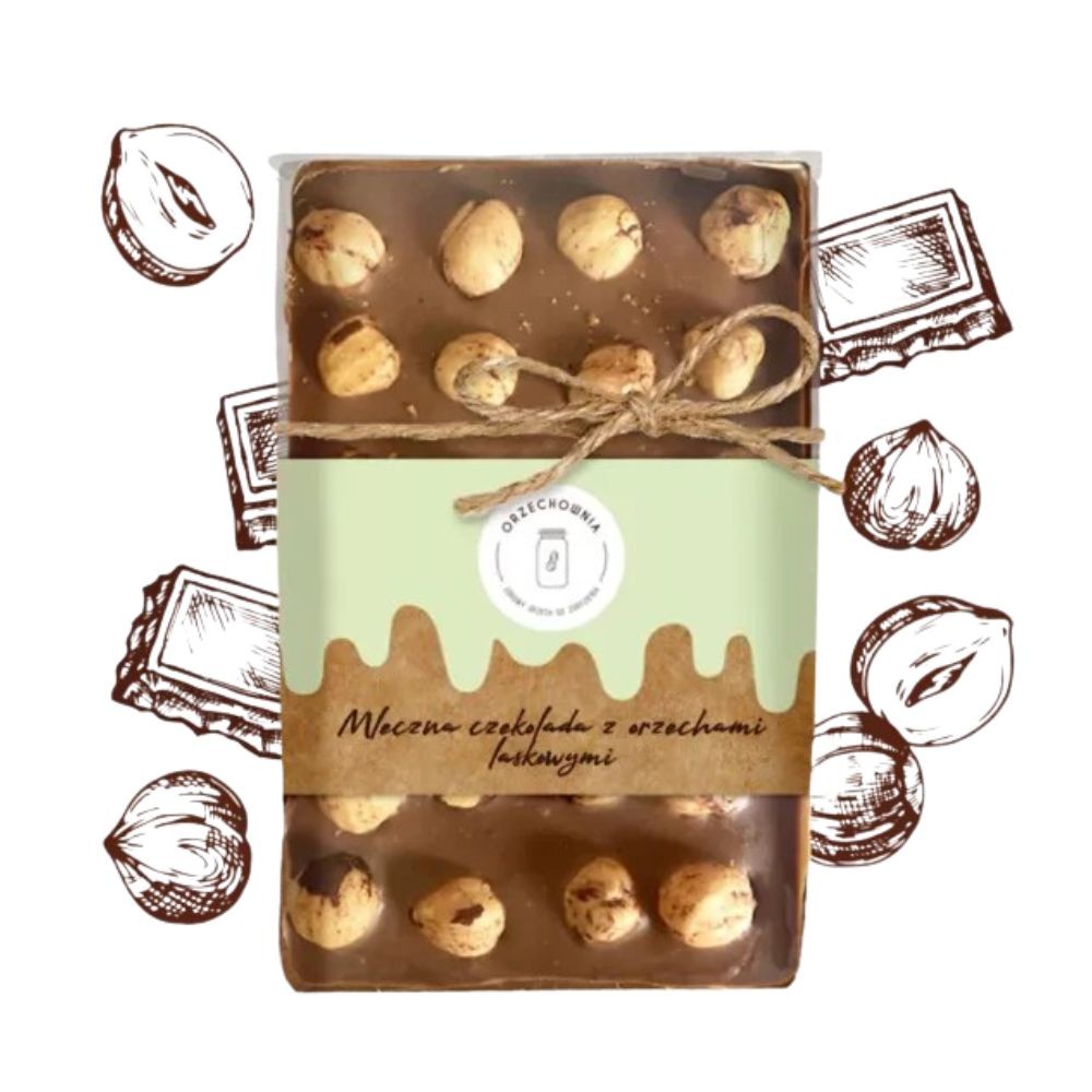 Czekolada mleczna z całymi orzechami laskowymi | Orzechownia