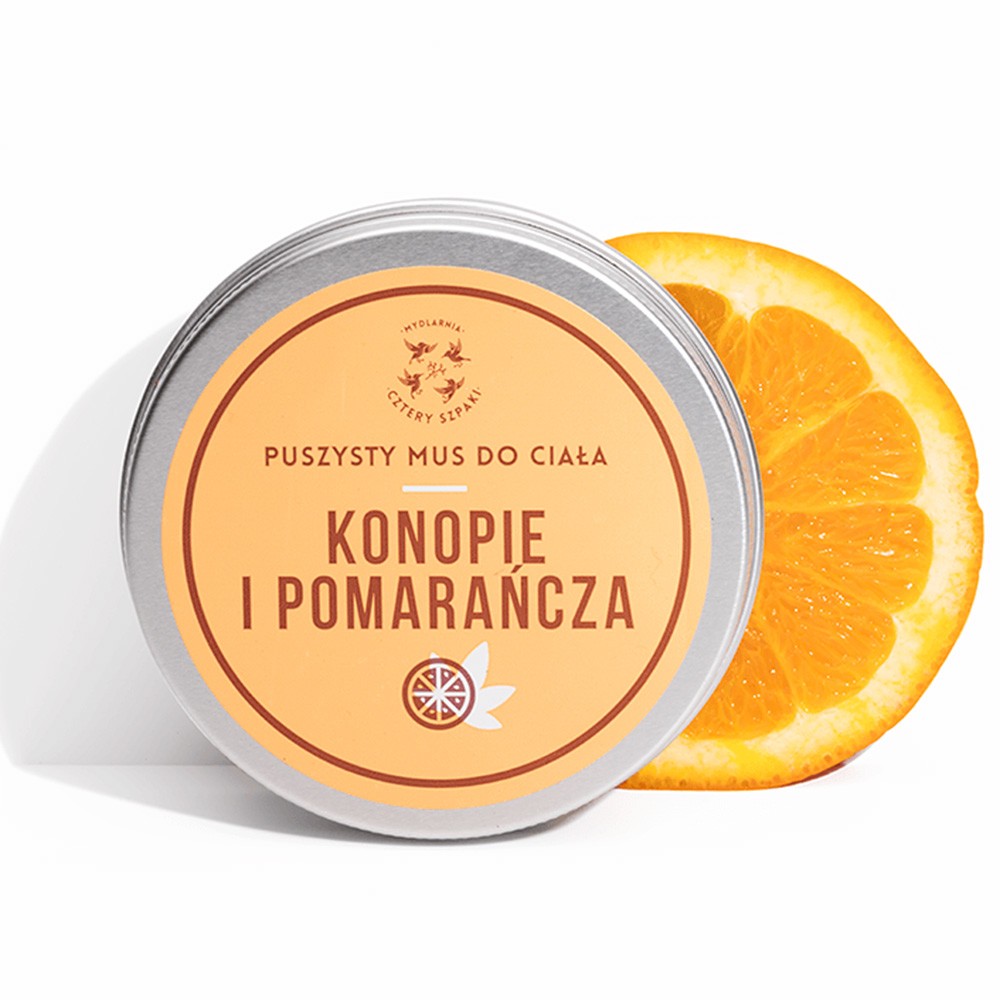 Mus do ciała - konopie i pomarańcza | Cztery Szpaki