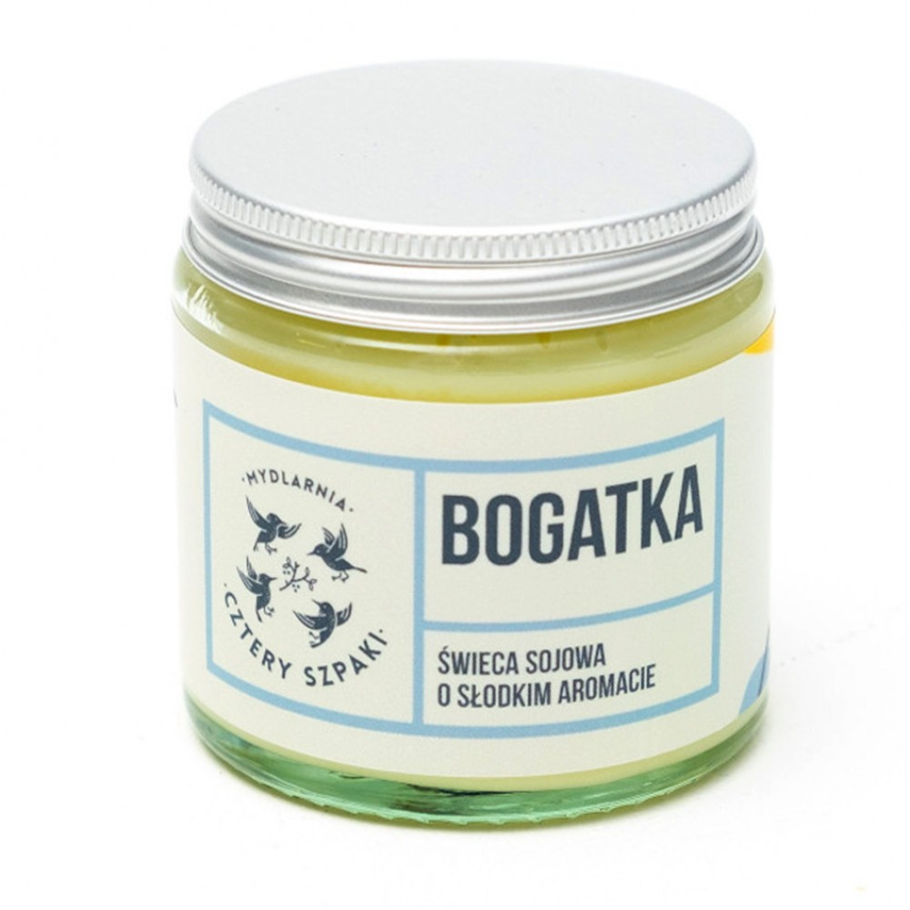 Naturalna kwiatowa świeca sojowa Bogatka | Cztery Szpaki