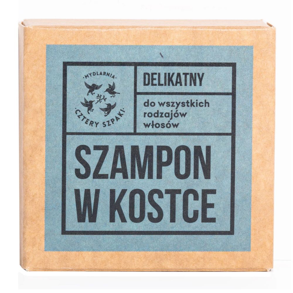 Szampon do włosów w kostce Wanilia i Trawa Cytrynowa - delikatny | Cztery Szpaki