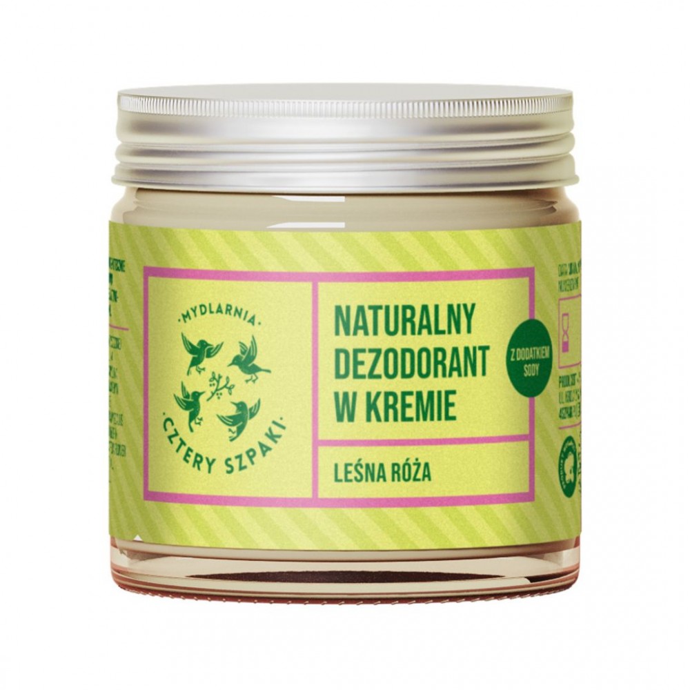 Dezodorant w kremie Leśna Róża z dodatkiem sody | Cztery Szpaki