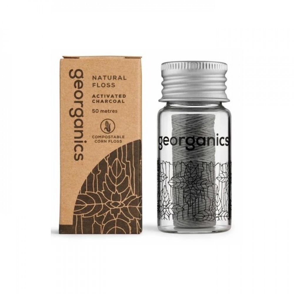 Nić dentystyczna, kompostowalna, z węglem aktywnym | Georganics