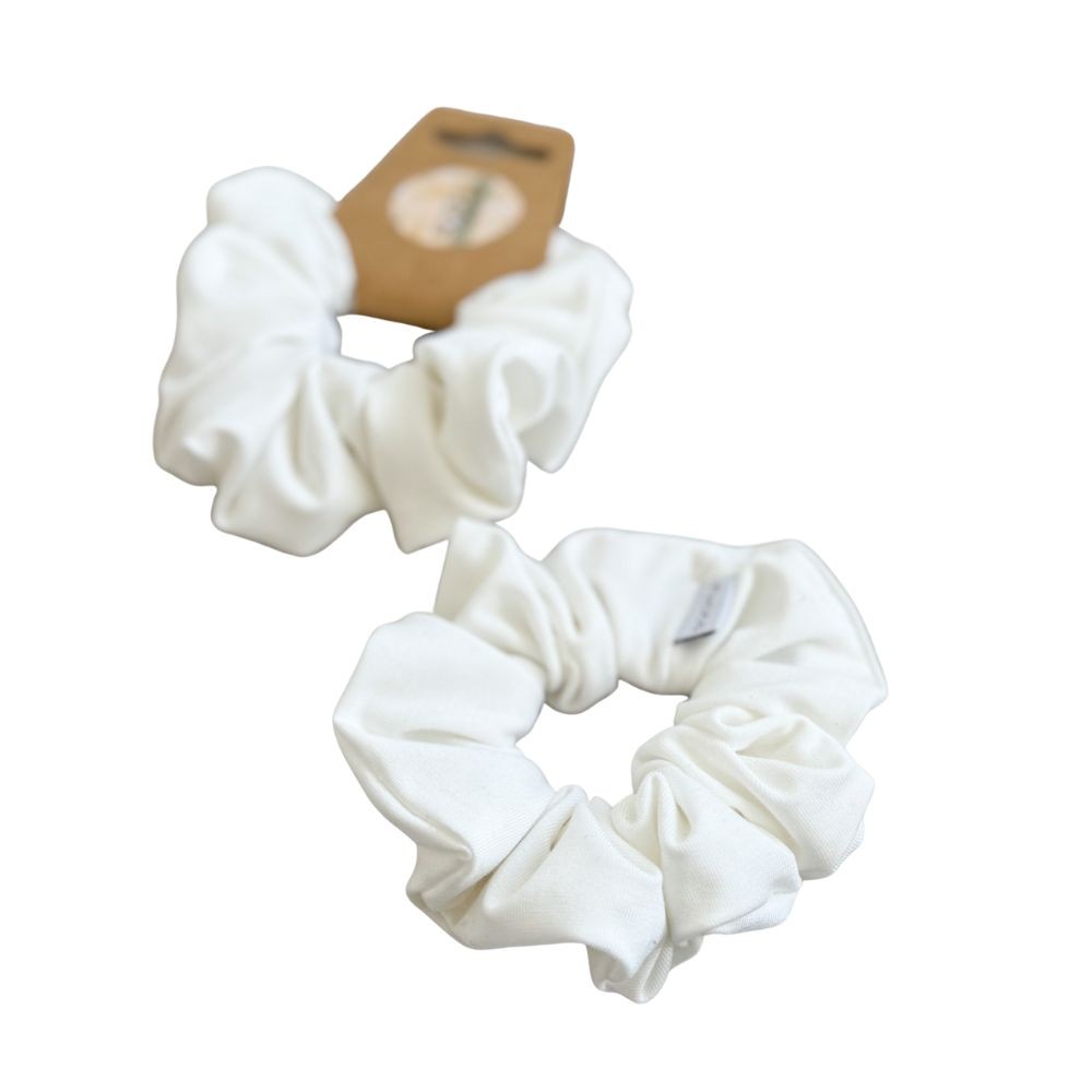 Gumka do włosów bambusowa - biel | Sacky