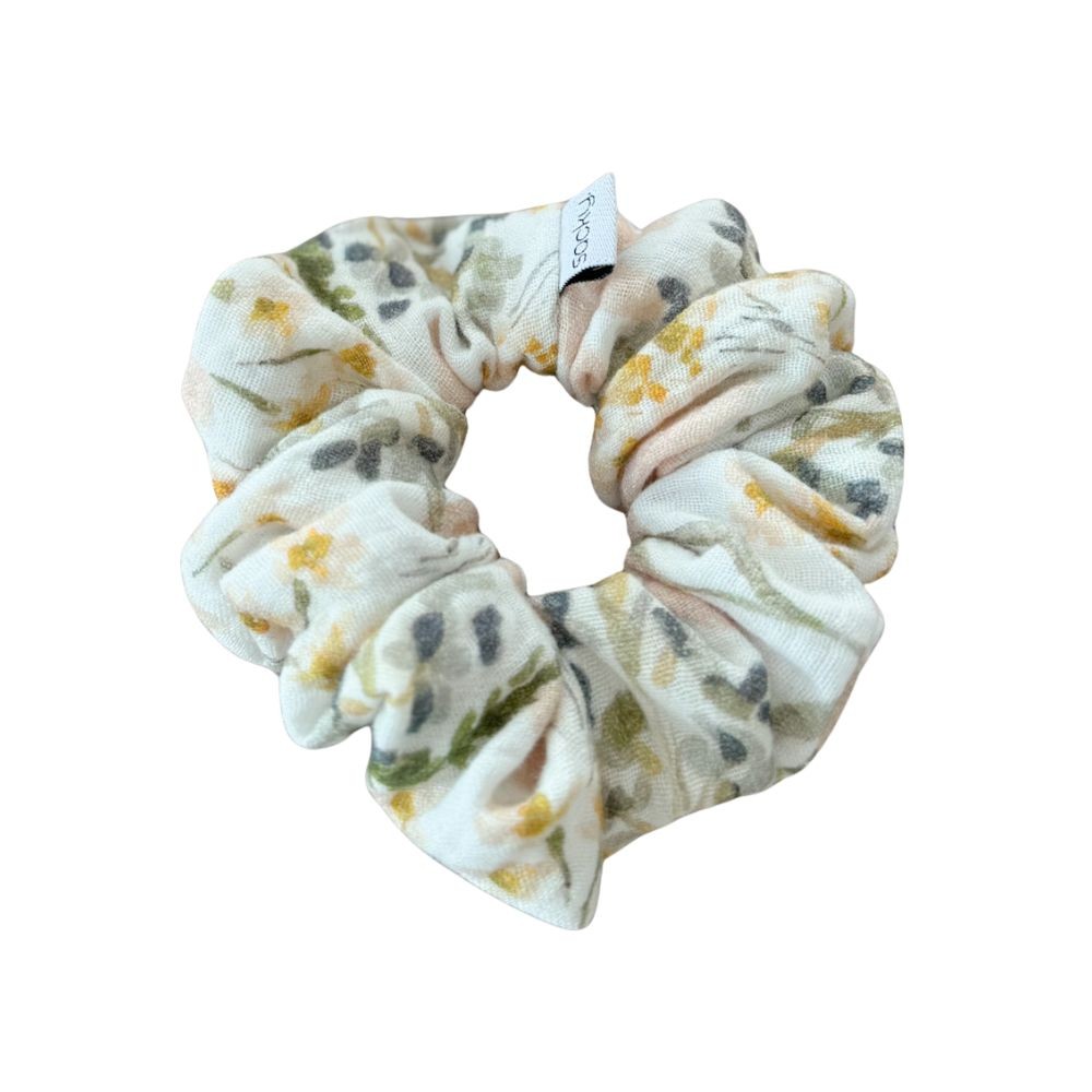 Gumka do włosów muślinowa - flowers | Sacky