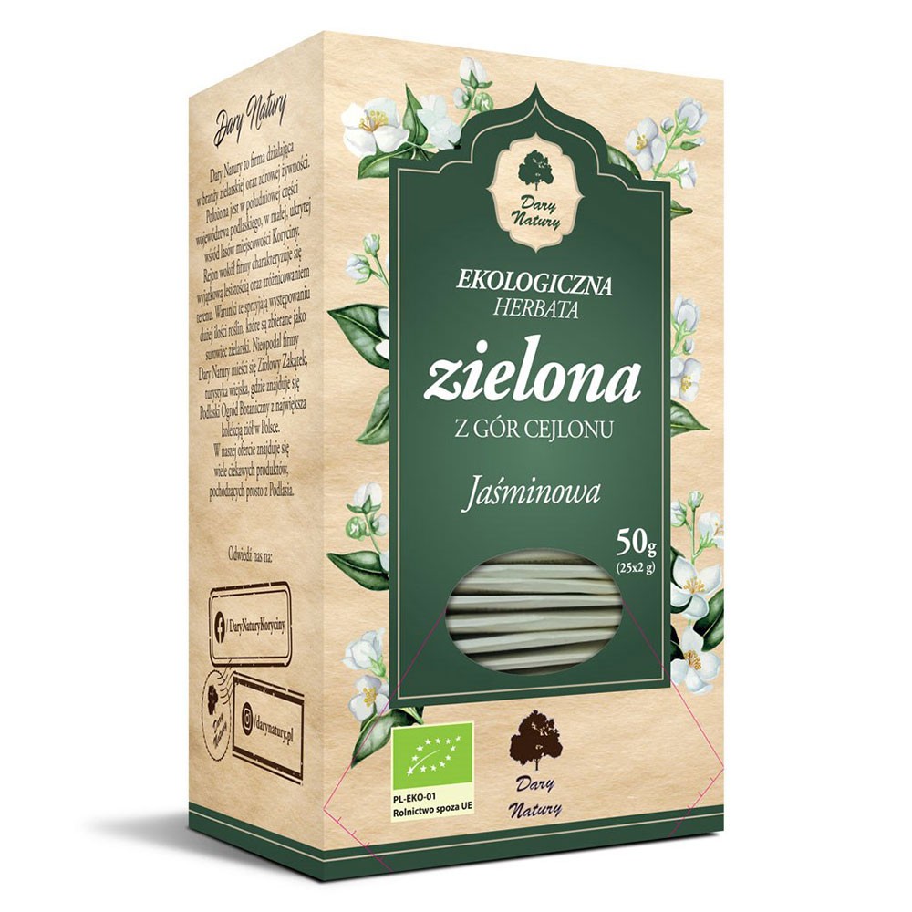 Herbata zielona Jaśminowa EKO | Dary Natury