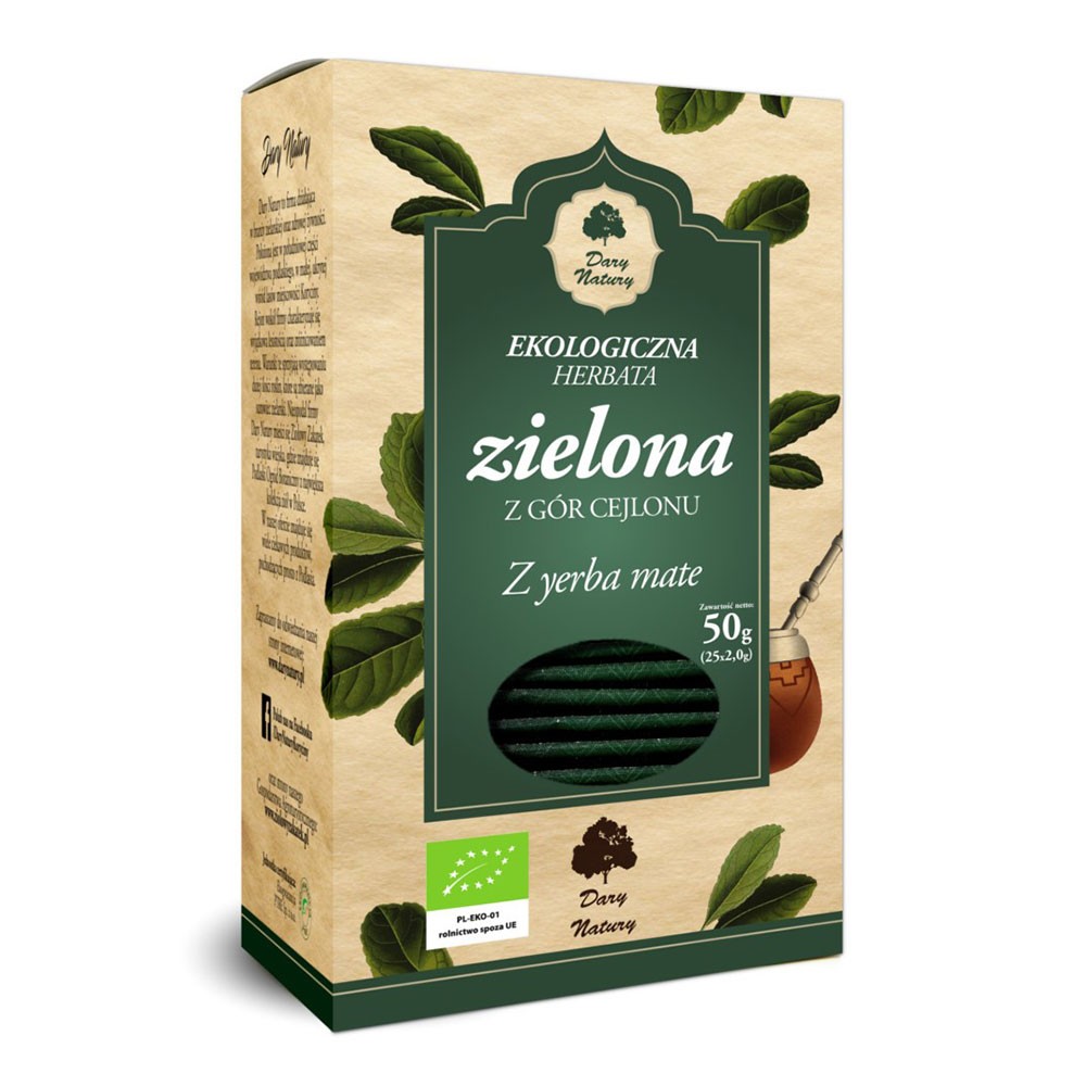 Herbata zielona z Yerba mate EKO | Dary Natury