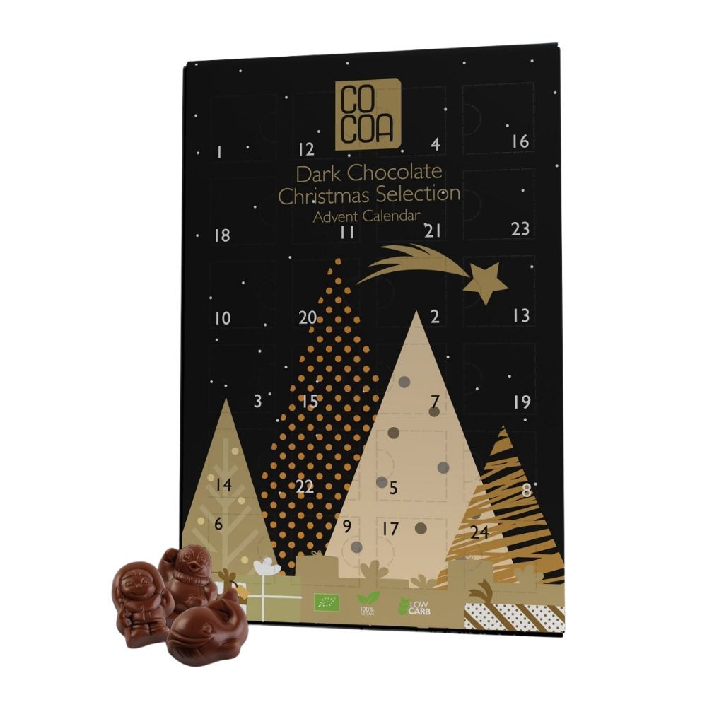 Kalendarz adwentowy z czekolady ciemnej 70% | COCOA