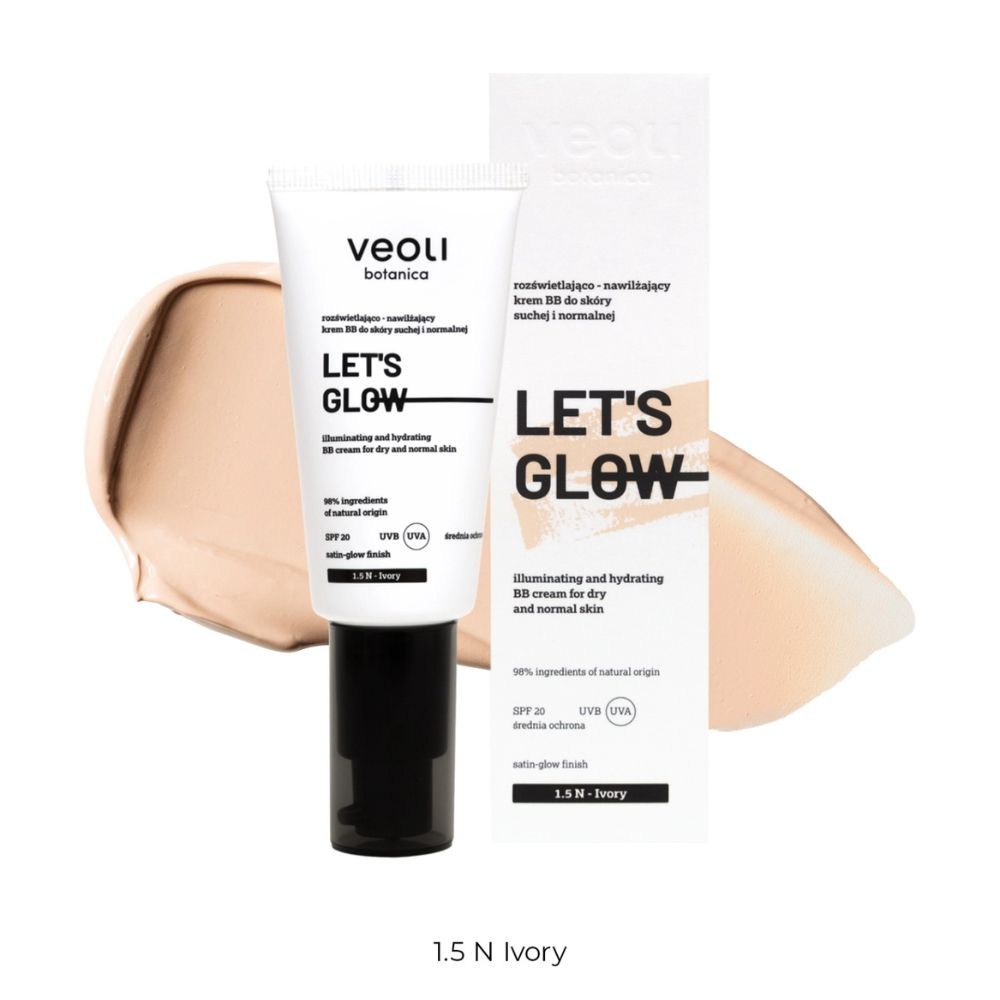 Krem BB rozświetlająco - nawilżający LET'S GLOW | Veoli Botanica