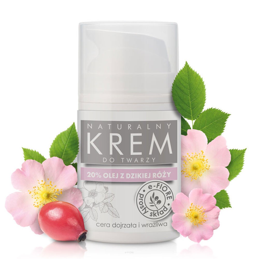 Krem do twarzy z dziką różą piżmową | e-FIORE