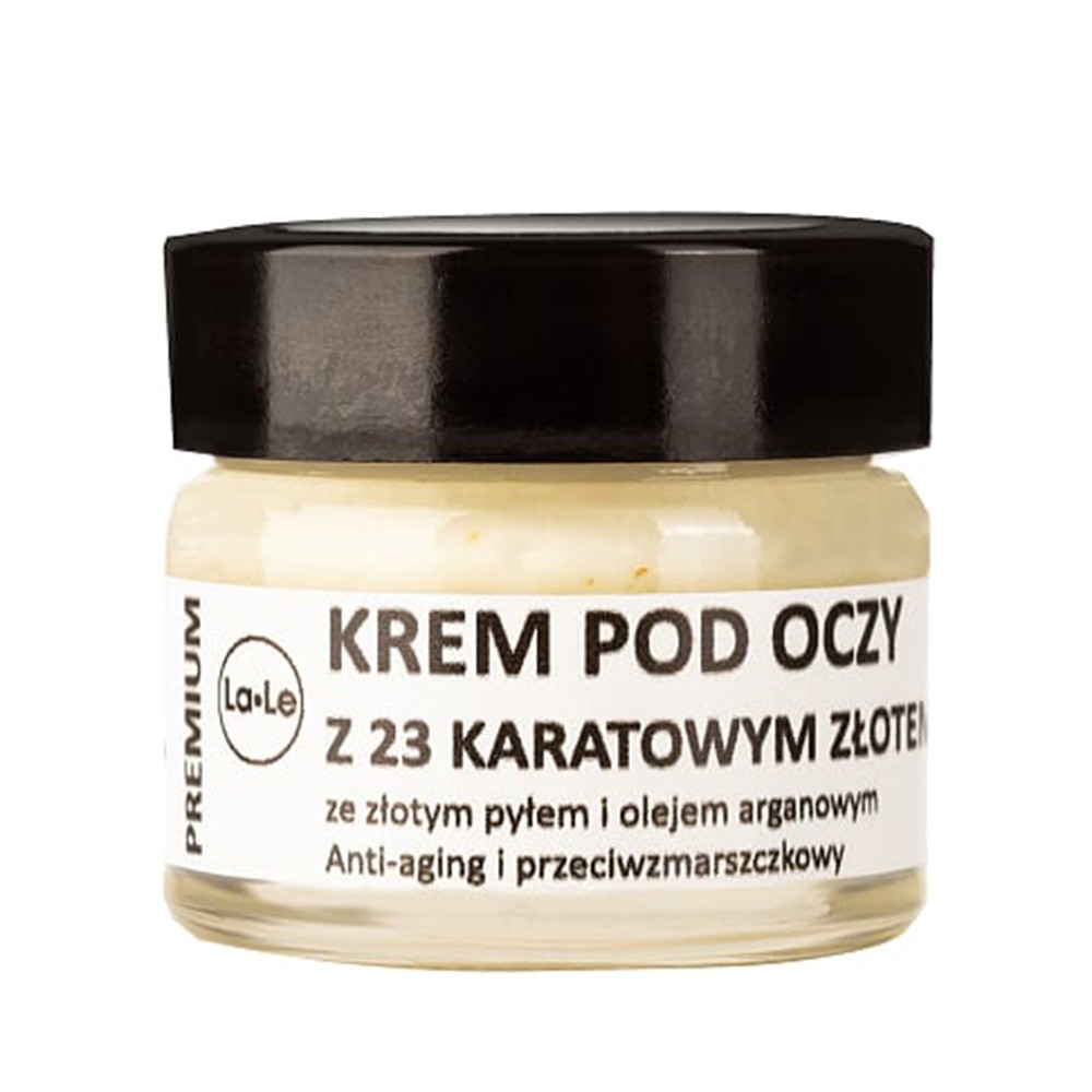 Przeciwzmarszczkowy krem pod oczy ze złotym pyłem i olejem arganowym | La-Le