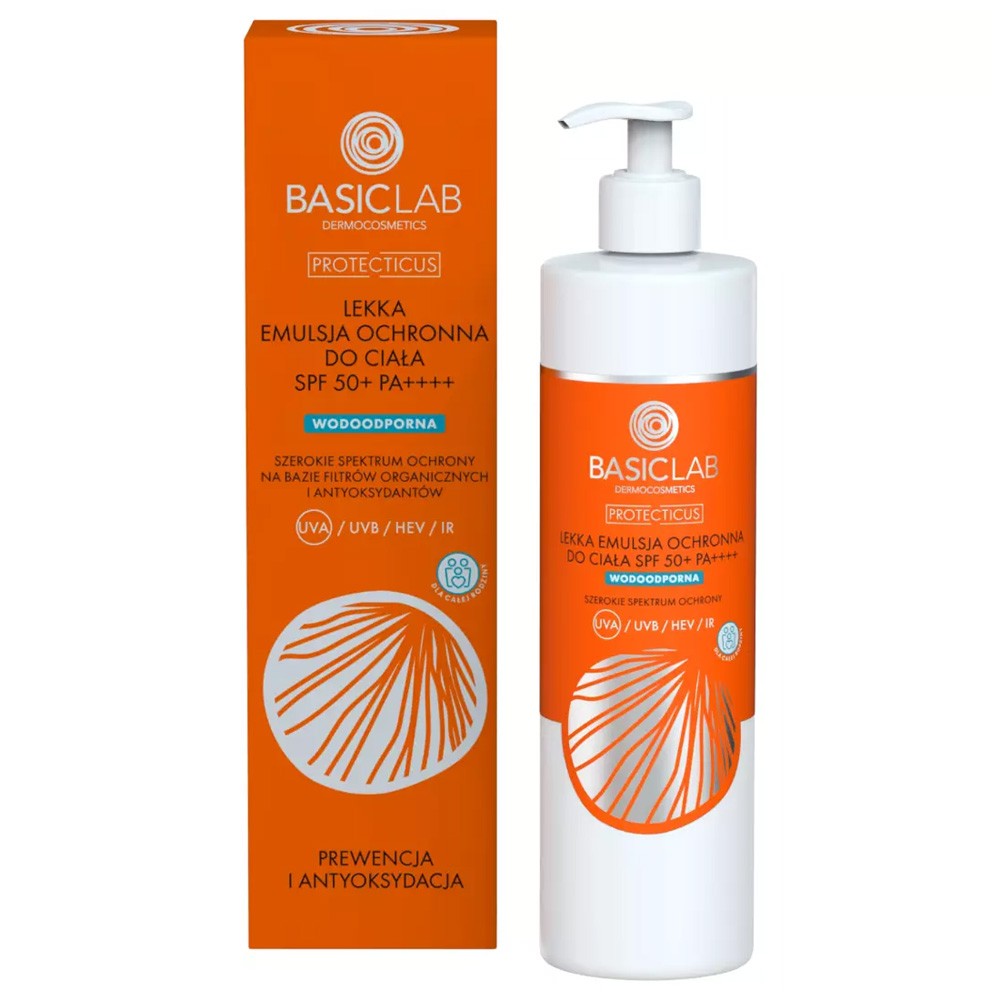 Lekka emulsja ochronna do ciała SPF 50+ PA++++ | BasicLab