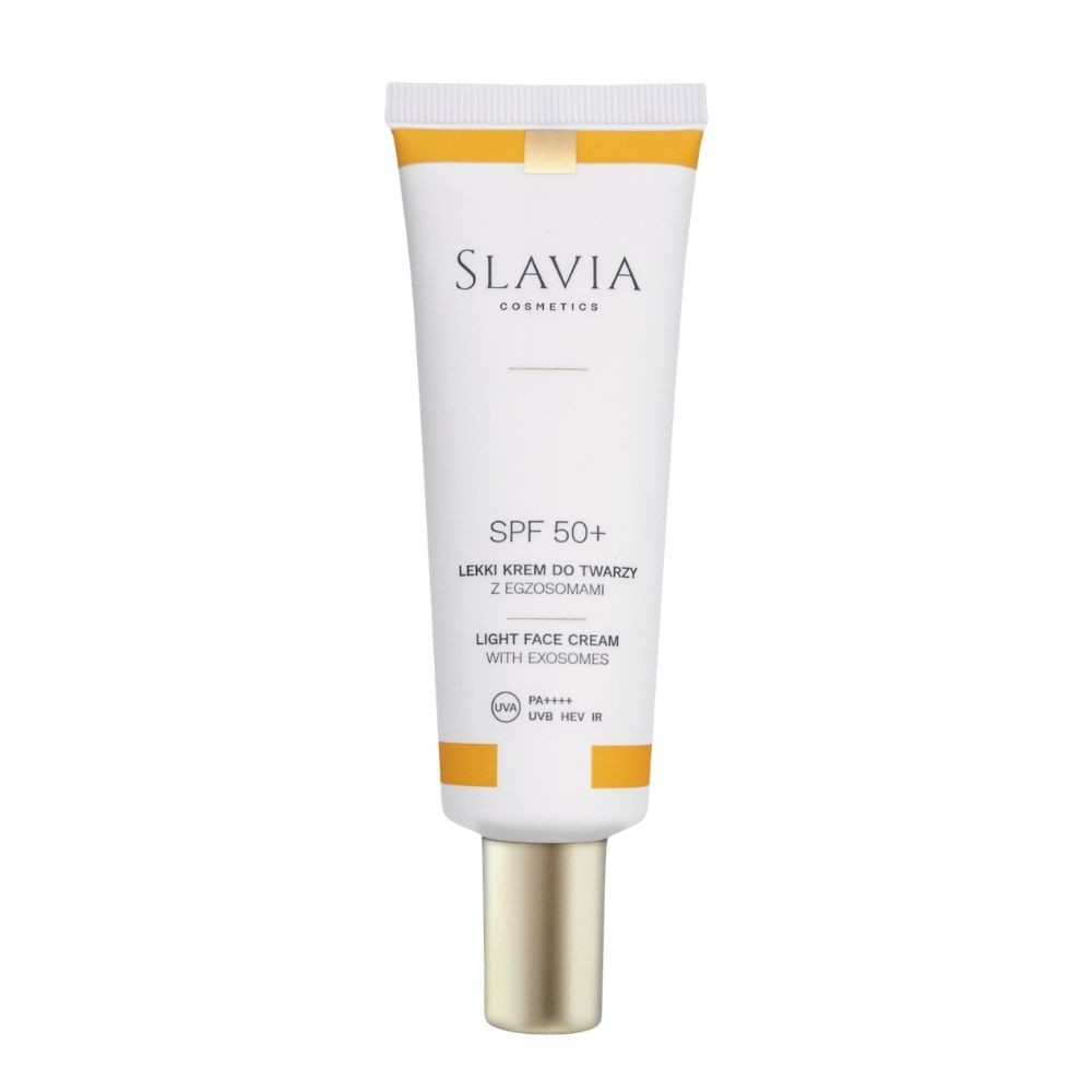 Lekki krem do twarzy z egzosomami z SPF 50+ | Slavia Cosmetics