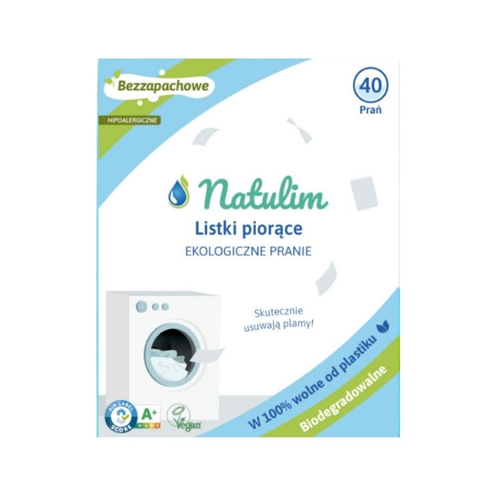 Listki ekologiczne do prania - Bezzapachowe | Natulim