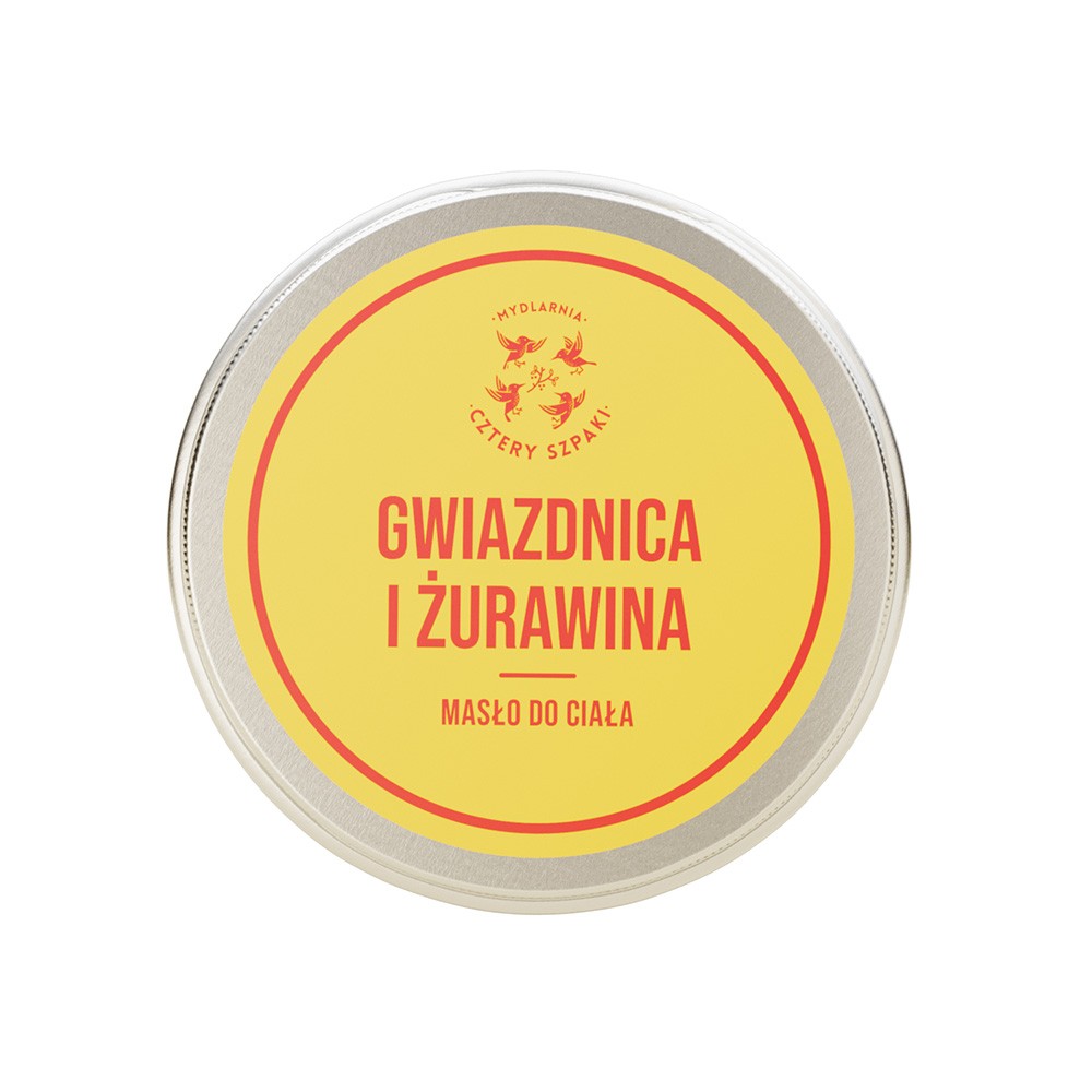 Masło do ciała Gwiazdnica i Żurawina | Cztery Szpaki