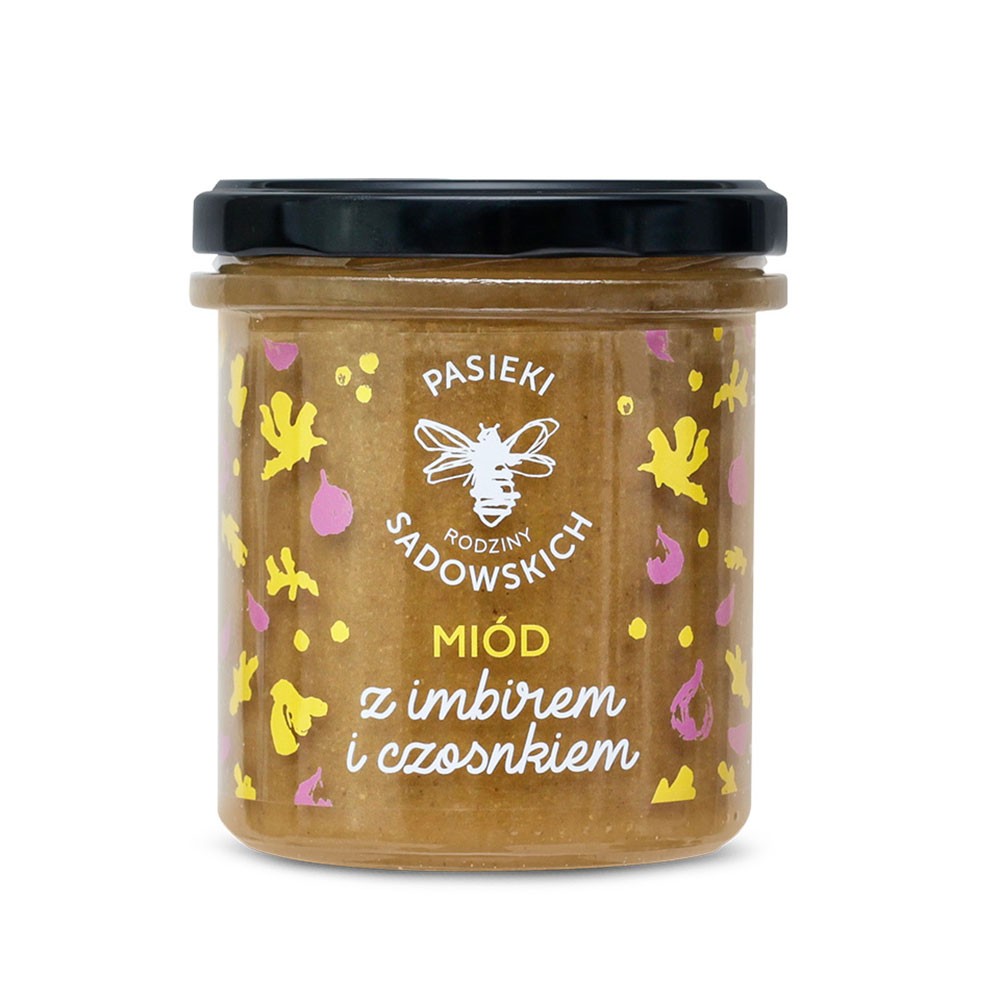Miód z imbirem i czosnkiem | Pasieki Rodziny Sadowskich