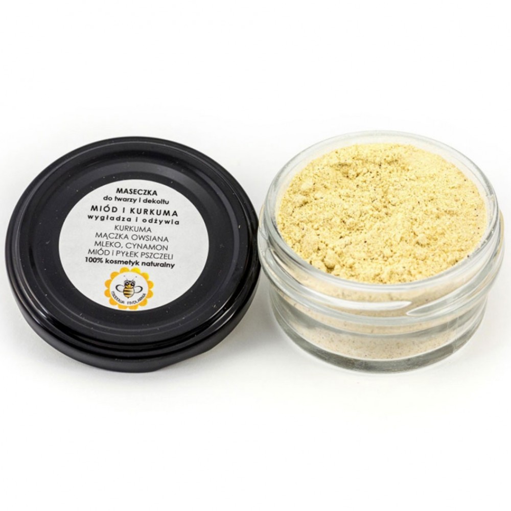 Maseczka do twarzy, szyi i dekoltu Miód i Kurkuma | Miodowa Mydlarnia