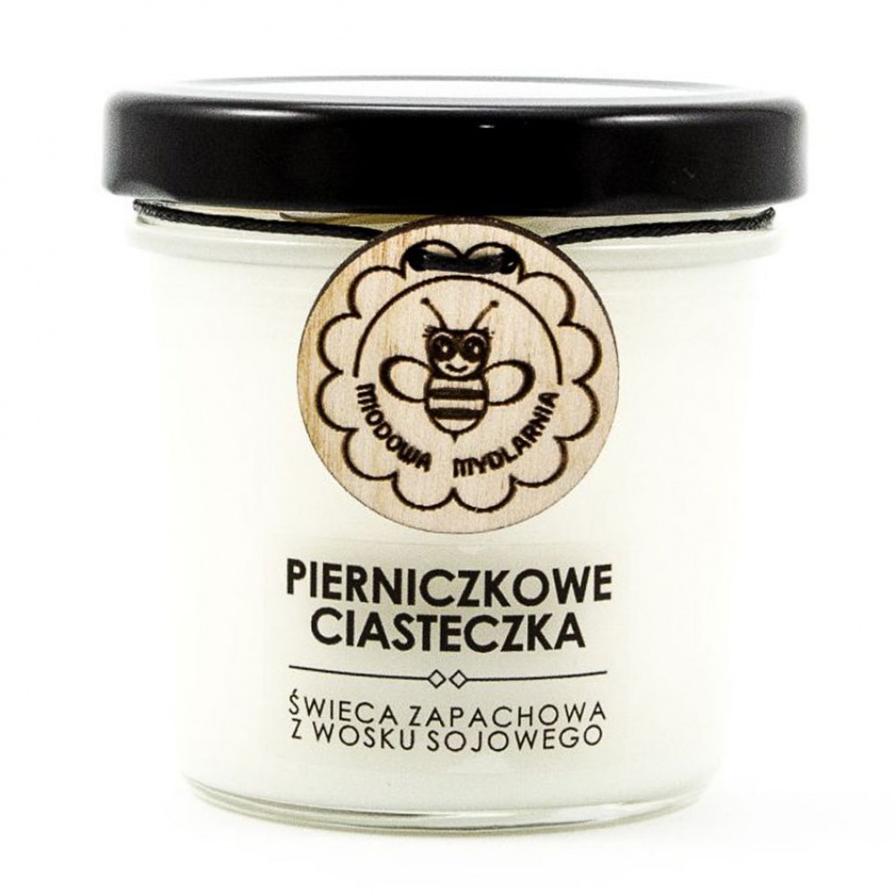Świeca z wosku sojowego Pierniczkowe Ciasteczka | Miodowa Mydlarnia