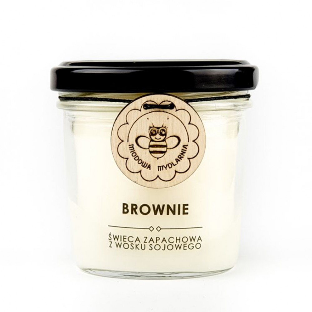 Świeca z wosku sojowego Brownie | Miodowa Mydlarnia