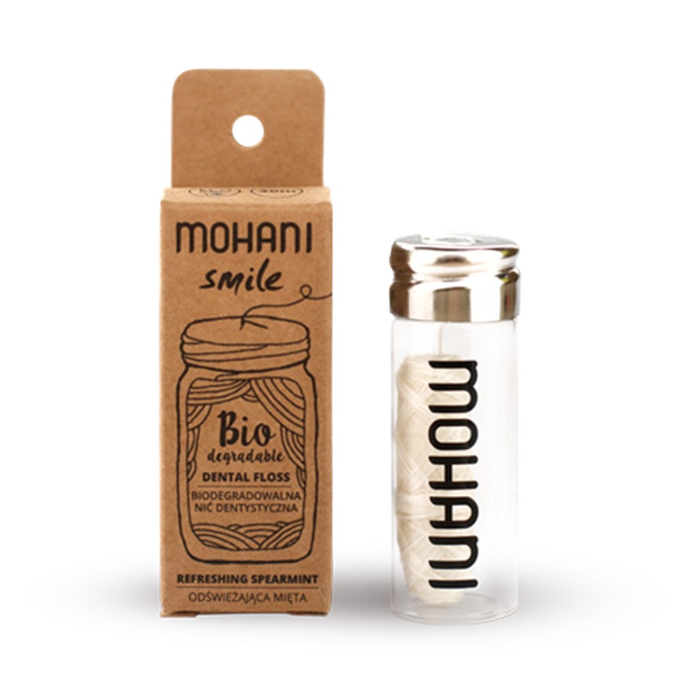 Biodegradowalna nić dentystyczna - miętowa | Mohani
