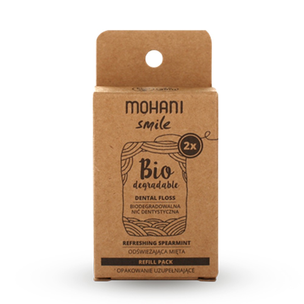 Biodegradowalna nić dentystyczna - miętowa REFILL | Mohani