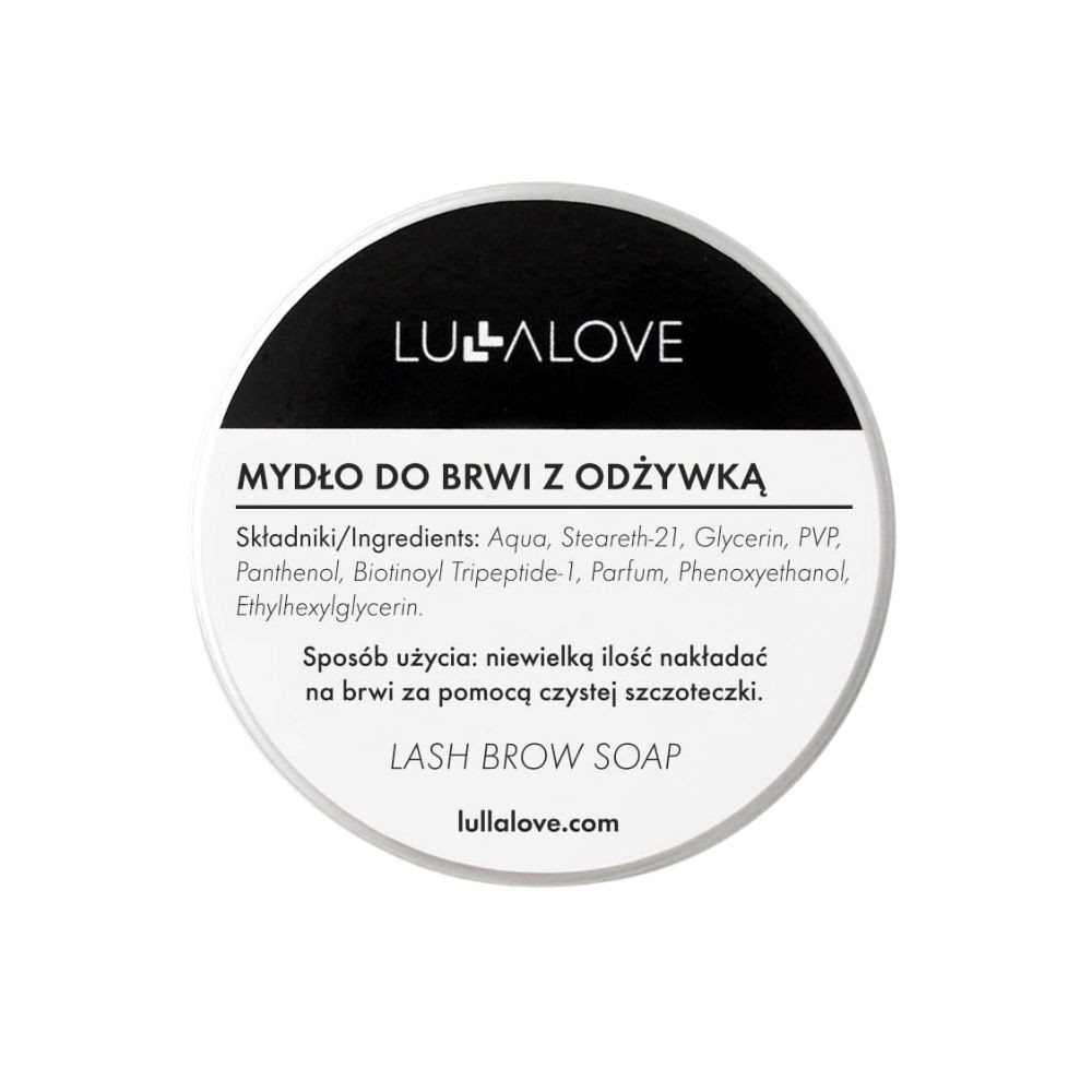 Mydło do stylizacji brwi, z odżywką - bezbarwne | LULLALOVE