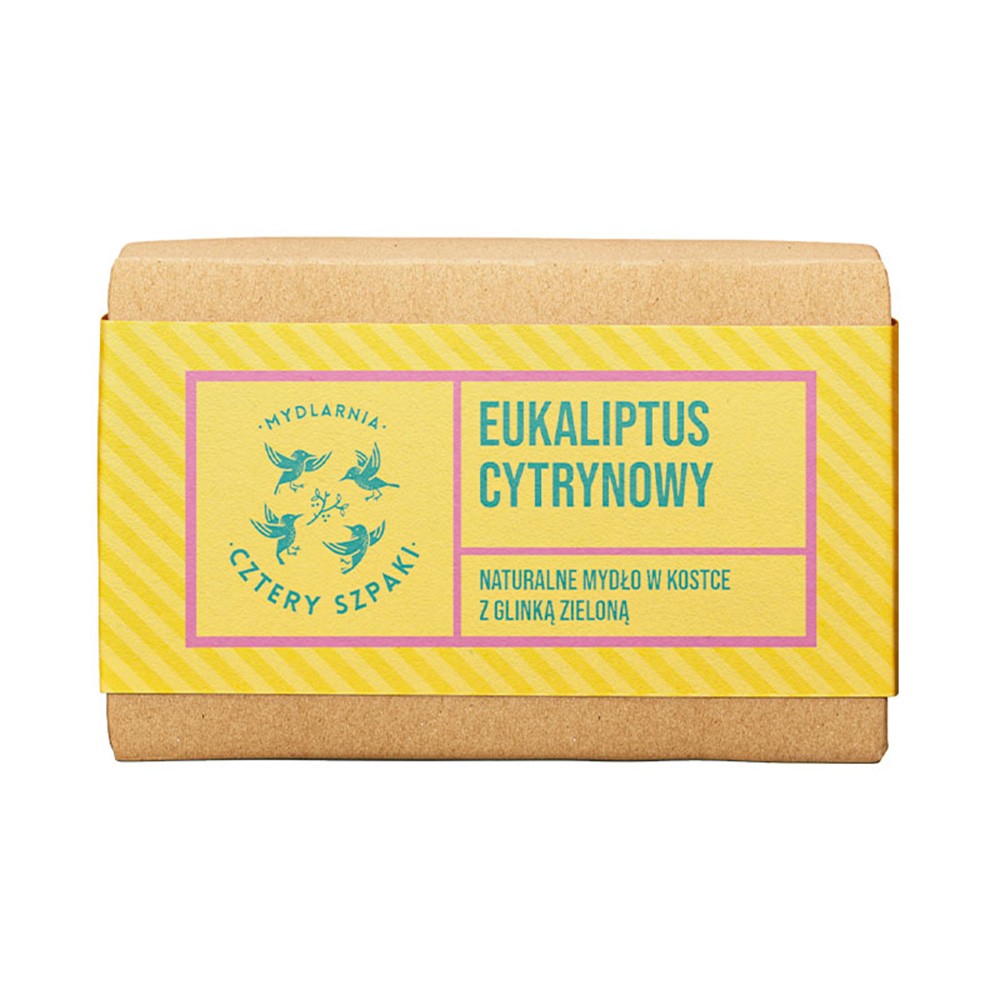 Mydło w kostce naturalne Eukaliptus Cytrynowy | Cztery Szpaki