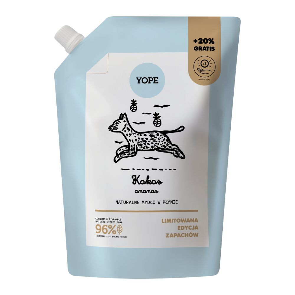 Mydło w płynie Kokos i Ananas - Refill | Yope
