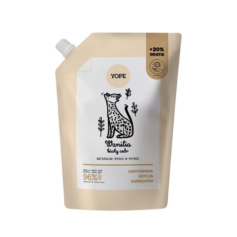 Mydło w płynie Wanilia i Biały cedr - Refill | Yope