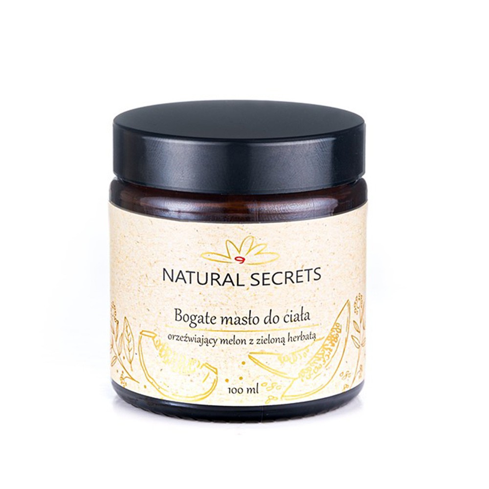 Bogate masło do ciała Orzeźwiający Melon z Zieloną Herbatą | Natural Secrets