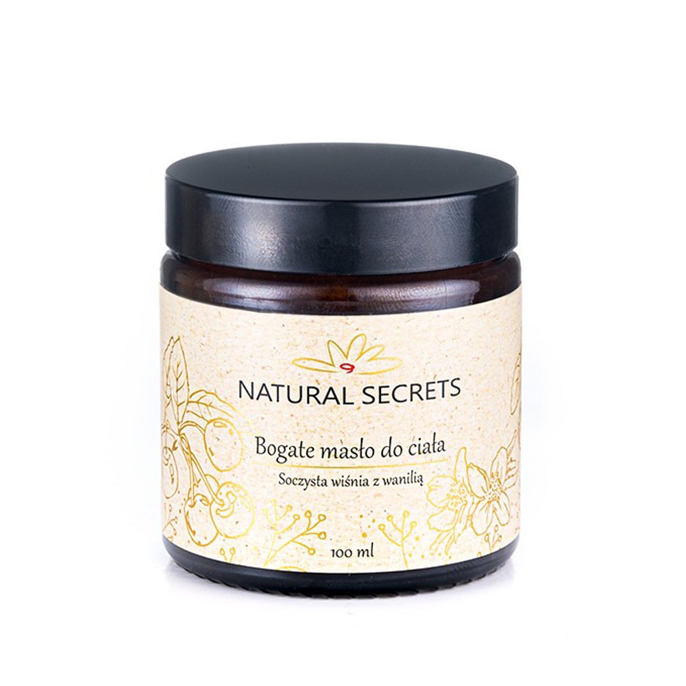 Bogate masło do ciała Soczysta Wiśnia z Wanilią | Natural Secrets