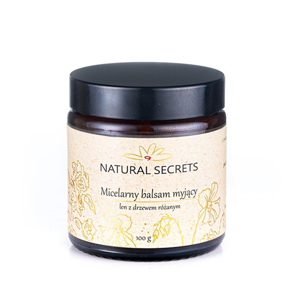 Micelarny balsam myjący Len z Drzewem Różanym | Natural Secrets