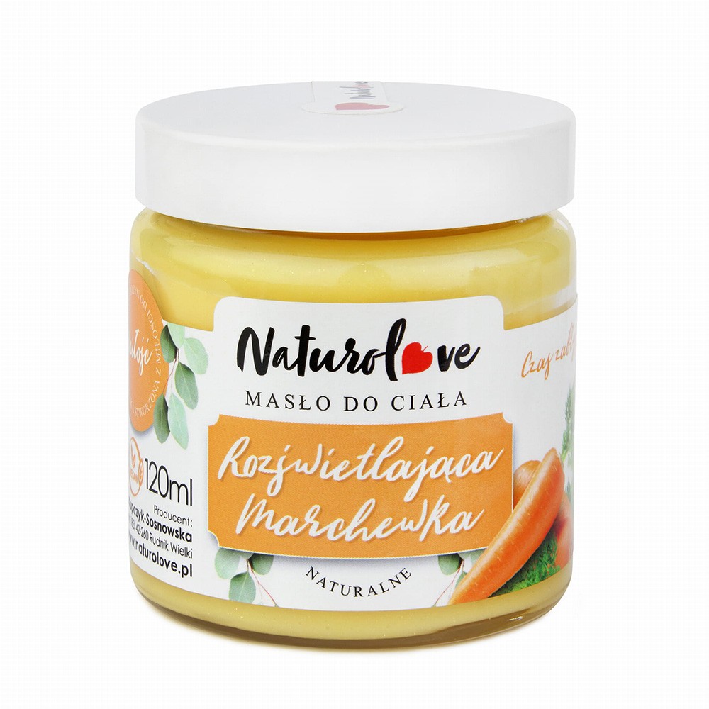 Masło do ciała Rozświetlająca Marchewka - naturalne | Naturolove