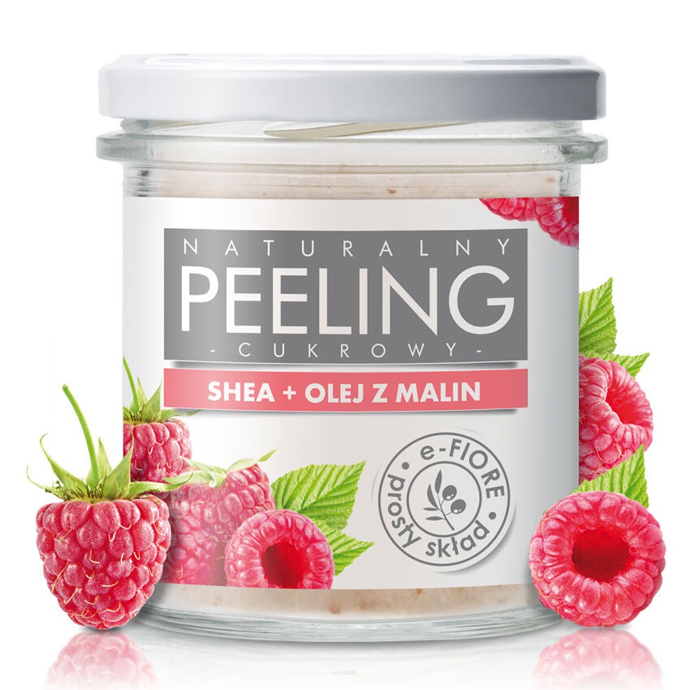 Naturalny peeling cukrowy malinowy | e-FIORE