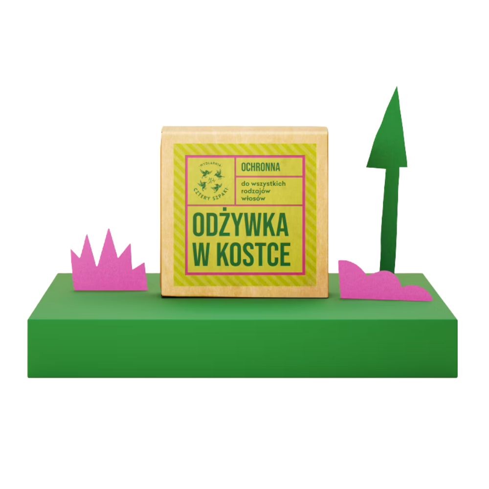 Odżywka ochronna do włosów w kostce Leśna róża | Cztery Szpaki