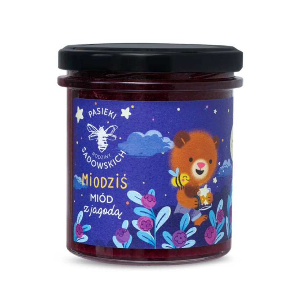 Miód z jagodą MIODZIŚ | Pasieki Rodziny Sadowskich