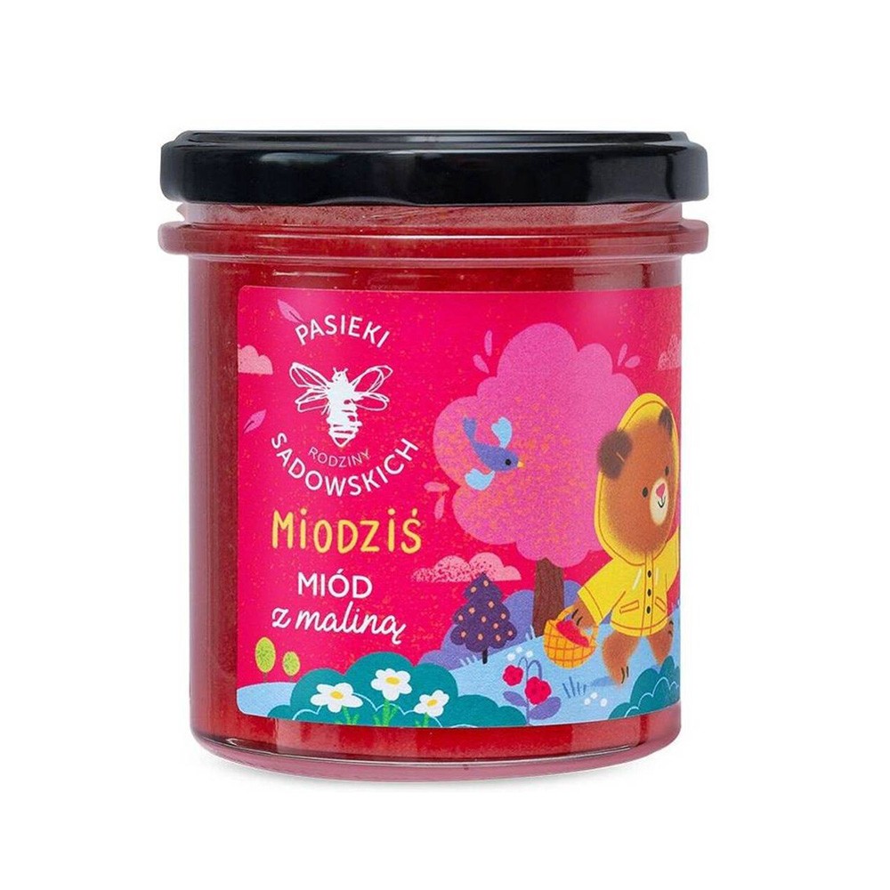 Miód z maliną MIODZIŚ | Pasieki Rodziny Sadowskich