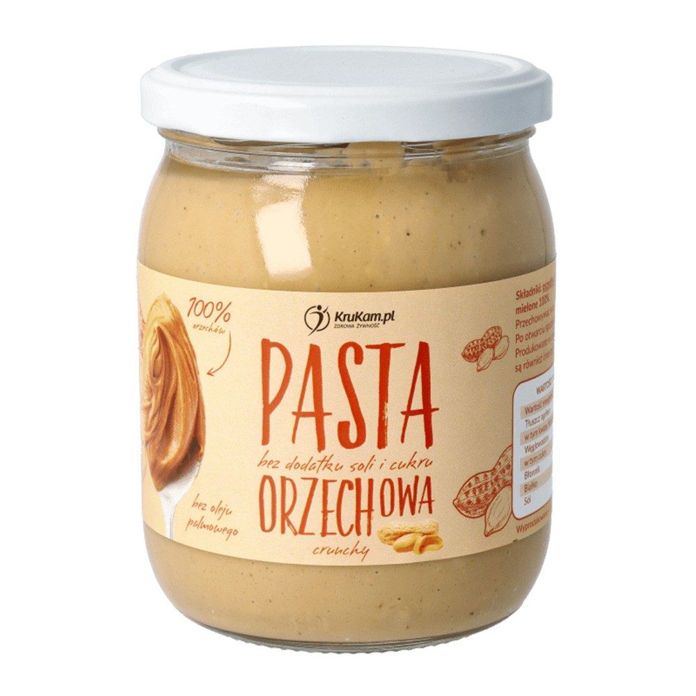 Pasta Orzechowa Crunchy z kawałkami orzechów | KruKam