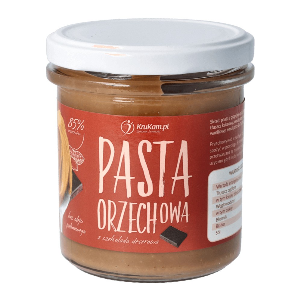 Pasta orzechowa z czekoladą deserową | KruKam