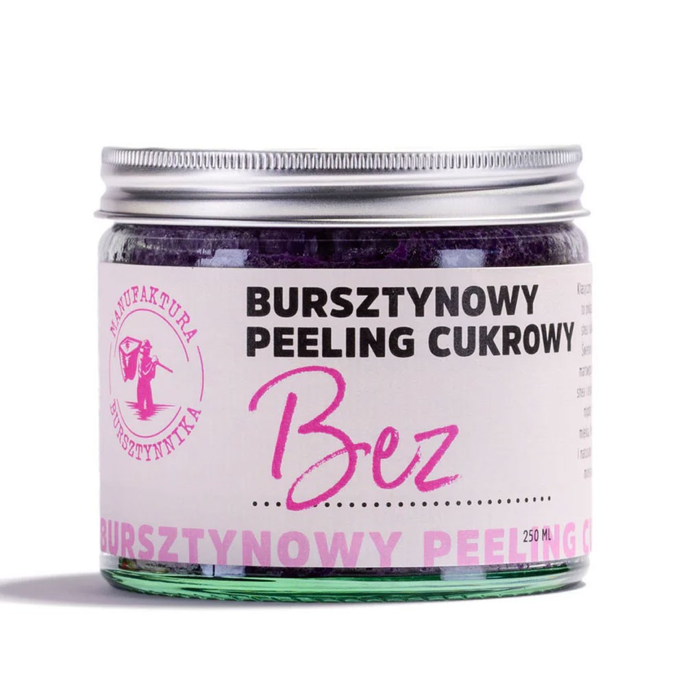 Peeling bursztynowy do ciała Cukrowy Bez | Manufaktura Bursztynnika