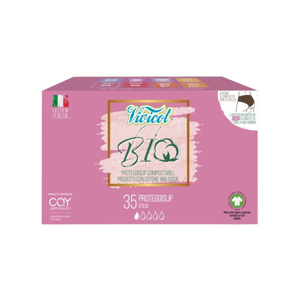 Podpaski NA DZIEŃ, ze skrzydełkami, z organicznej bawełny, niebielone chlorem, kompostowalne | Vivicot