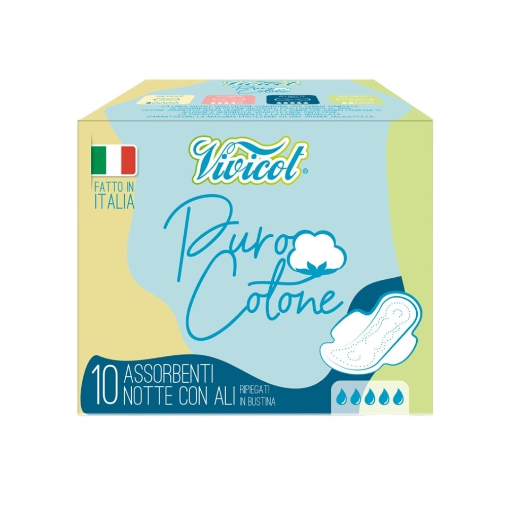 Podpaski ze skrzydełkami na noc Puro Cotone | Vivicot