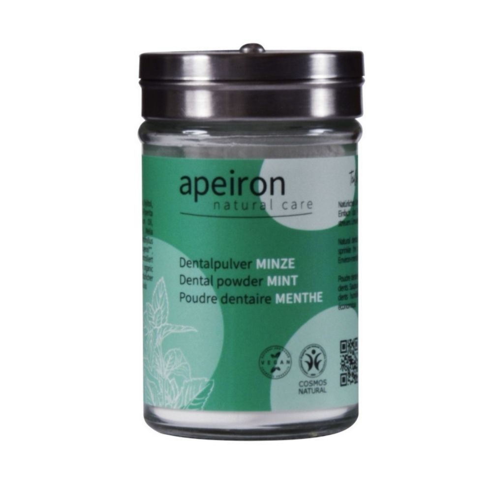 Proszek do czyszczenia zębów Mięta - bez fluoru | Apeiron