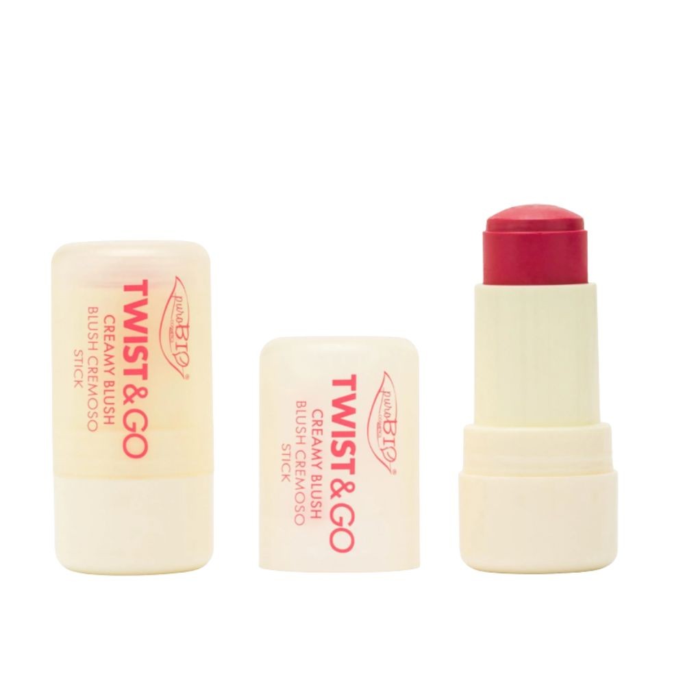 Róż kremowy w sztyfcie TWIST&GO | puroBIO