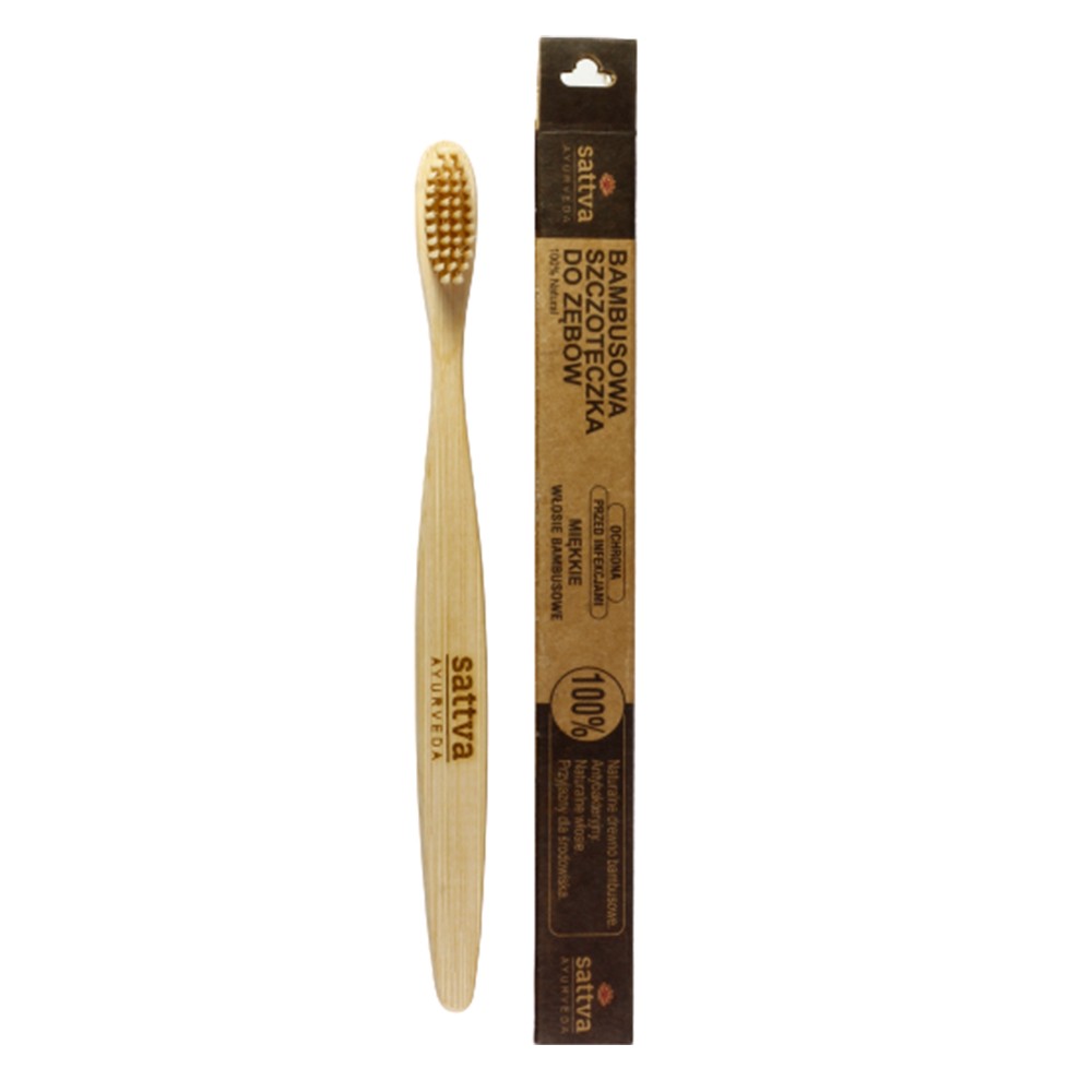 Bambusowa szczoteczka do zębów BAMBOO BRUSH SOFT | Sattva