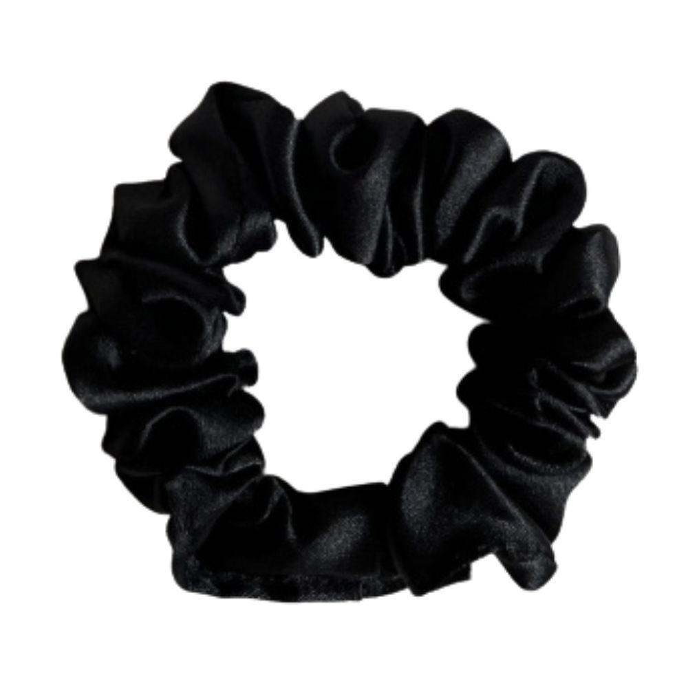 Scrunchie jedwabna mini - Black | BoMoye