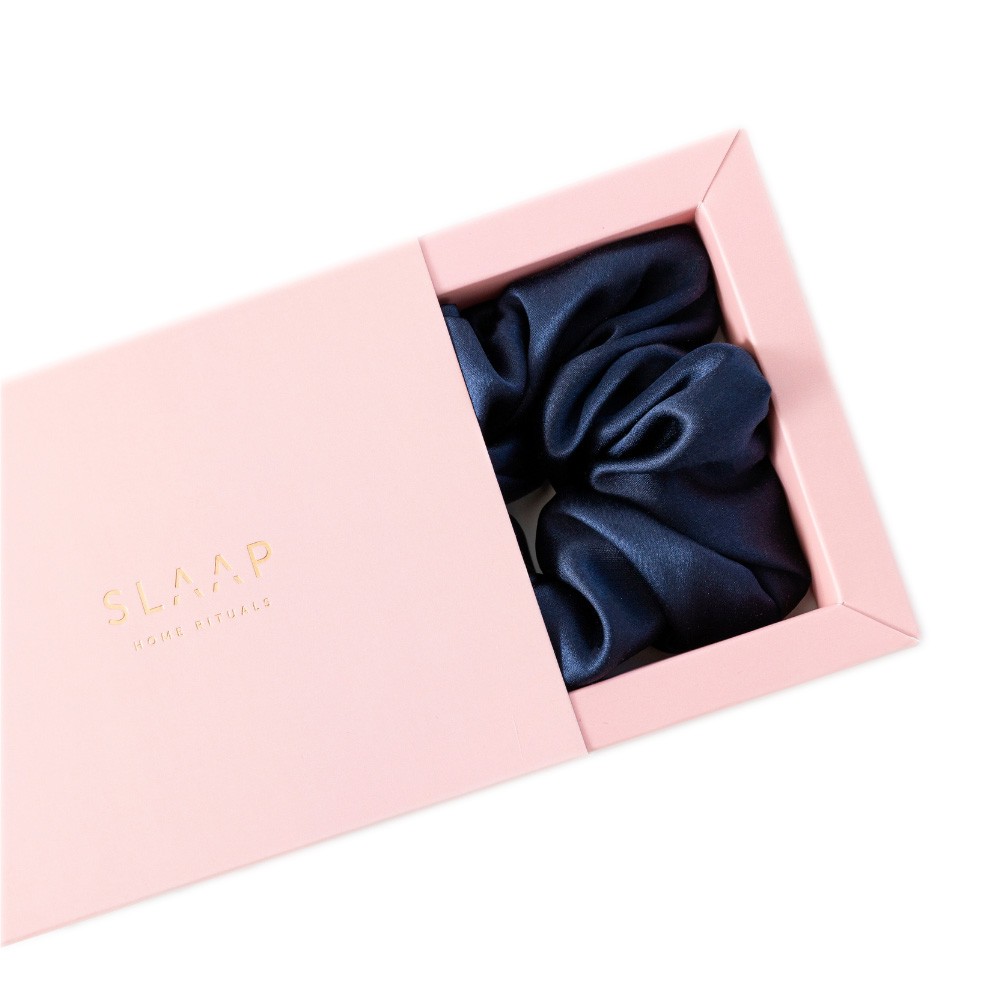 Jedwabna gumka do włosów  - granat | SLAAP