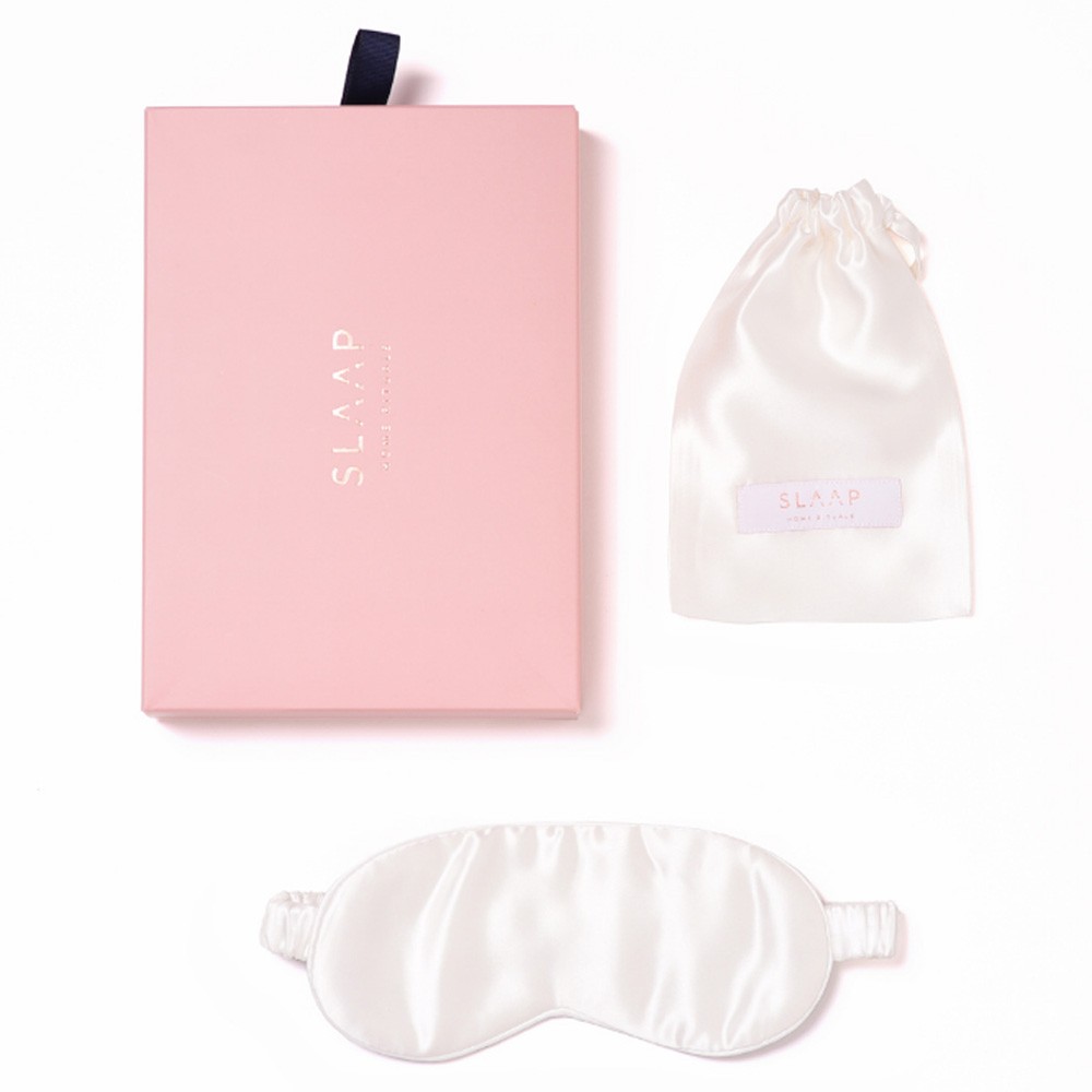 Jedwabna opaska na oczy do spania - ecru | SLAAP