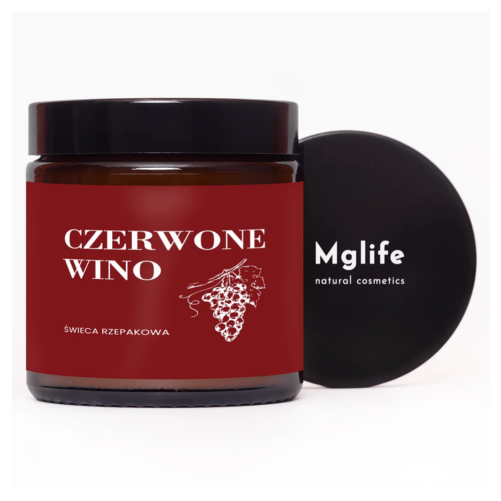 Świeca rzepakowa - Czerwone Wino | Mglife